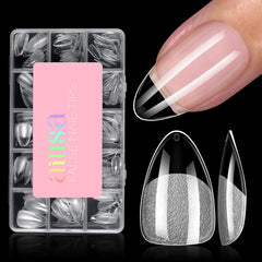 AILLSA short almond nail tips 240-piece set for precise home manicures