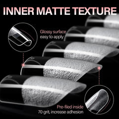 AILLSA Short Square Nail Tips 15 sizes enables precise matching for beginners