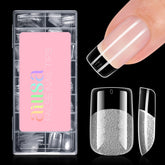 AILLSA Short Square Nail Tips pack front shows durable base for at-home nail art