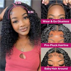 Ailwelia glueless HD lace closure wig offers seamless parting and a secure, adhesive-free fit.