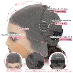 Aimking honey blonde deep-wave wig offering voluminous 180% density.