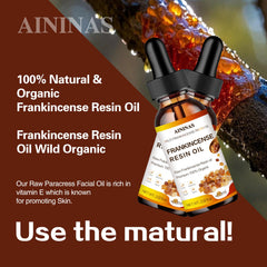 AININAS Frankincense Resin Oil dropper ready for skincare routine