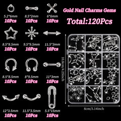 AIPULIDUO 3D acrylic cross charms deliver durable shine for daily nail art.