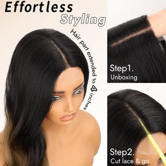 AISI HAIR heat-resistant fiber offering durable, easy-care styling options.