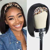 AISI headband wig bob 10 inch in natural color for quick, realistic daily styling