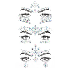 AIYORSE music festival face jewels style1 transparent stickers for dazzling festival makeup