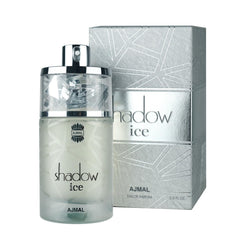 Ajmal Shadow Ice bottle side profile, crisp citrus notes for daytime cooling