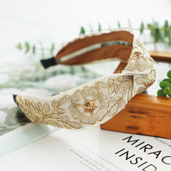 AK satin headband with non-slip backing for secure daily wear