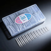 AKA Unicorn soft gel nail tips long square clear 240pc for durable full coverage