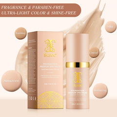 Akareni Foundation swatches blended on skin for a natural match