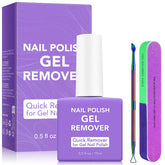 Akeeronn gel nail polish remover bottle showing plant-based formula for gentle removal