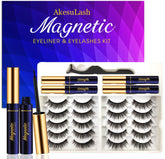 AkesuLash magnetic eyelashes kit with 10 pairs for natural, long-lasting eyelash enhancement