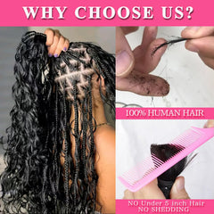 AKONSOUL 14–24 inch human braiding hair for customized looks.