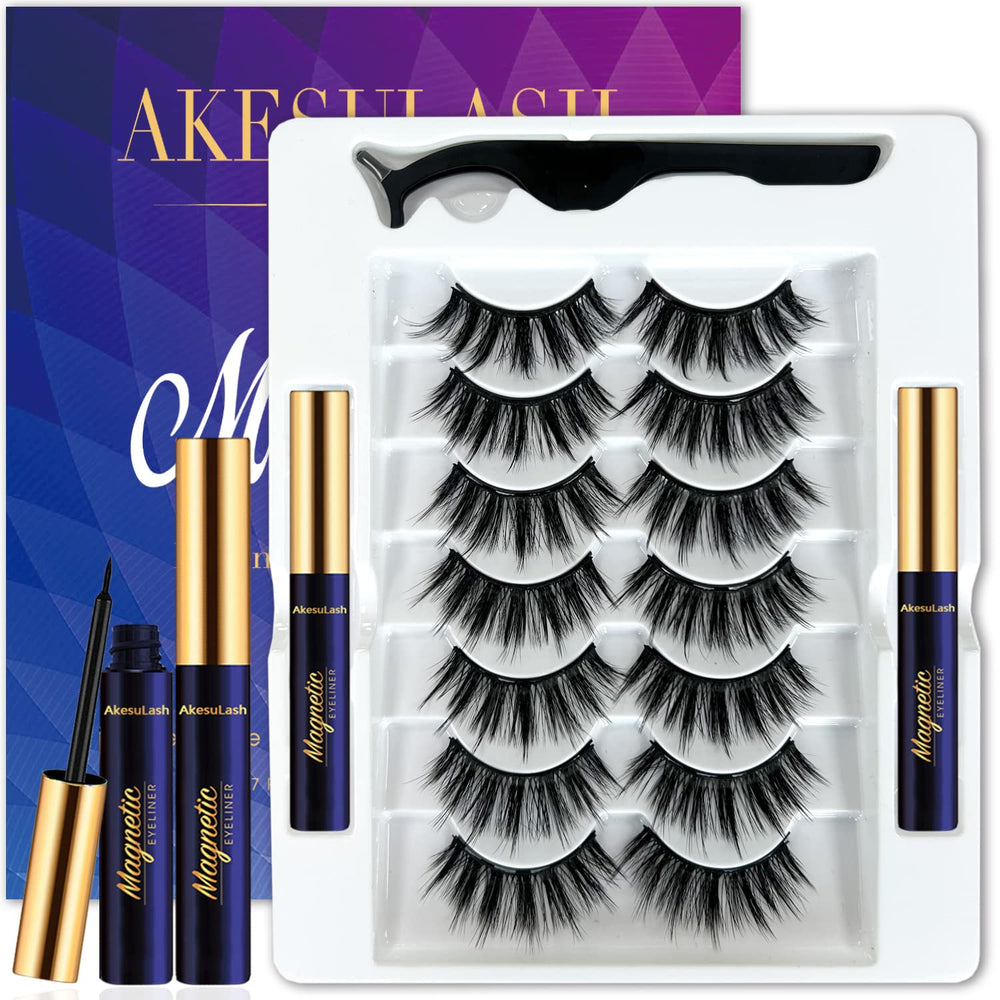 AkesuLash seven-pair magnetic lashes for natural daytime looks.