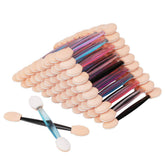 Akstore dual-sides eyeshadow sponges close-up showing color separation for clean use