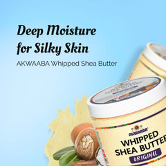 AKWAABA creamy coconut scented shea butter swirl for moisturized hair and body.