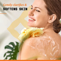 Alaffia Authentic African Black Soap shampoo shows gentle cleansing for hair and scalp.