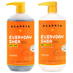 Alaffia Everyday Shea Body Lotion 32oz bottle for deep hydration and soft skin