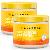Alaffia Everyday Shea unscented butter tub 11 oz for deep skin hydration.