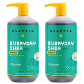 Alaffia EveryDay Shea Shampoo Vanilla Mint bottle for gentle daily cleansing with natural moisture retention.