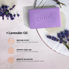 Alaffia Good Soap Lavender ingredients emphasize fair-trade West Africa shea
