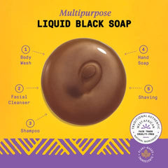 Alaffia savon noir lavande pour cheveux et cuir chevelu, nettoyage doux.