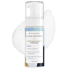 Alana Mitchell Pumpkin Acne Face Wash foaming cleanser cleanses pores for clearer skin.