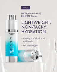 ALASTIN HA IMMERSE serum texture close-up shows smoothness.