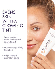 Pump dispenser of ALASTIN HydraTint Pro Mineral Sunscreen illustrating easy application