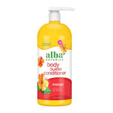 Alba Botanica Body Builder Mango bottle, 32 oz, for long-lasting conditioning.