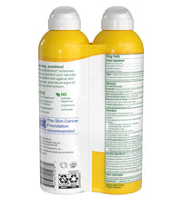 Alba Botanica Hawaiian Coconut Sunscreen Spray pack of two, convenient for beach days and outdoor adventures.