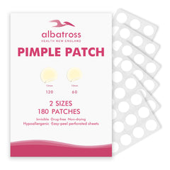 Albatross Health New England invisible pimple patch on skin for discreet coverage