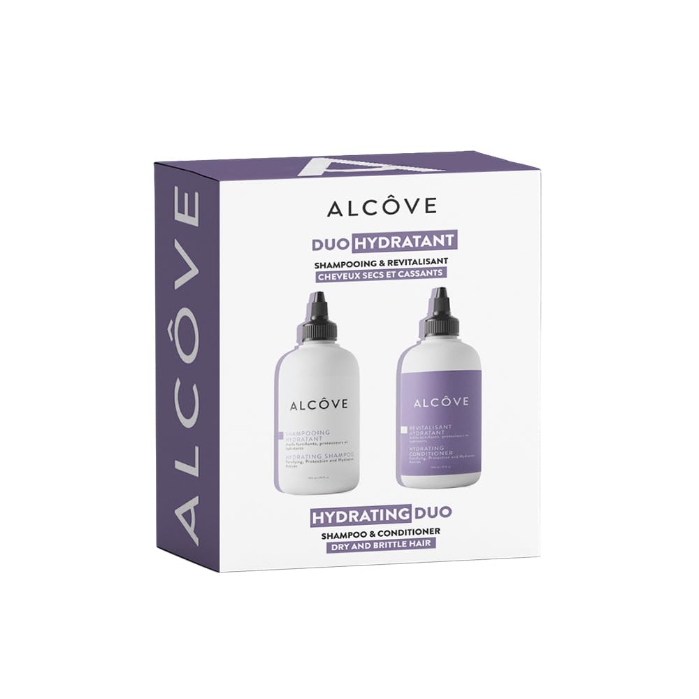 Alcôve Hydrating Shampoo bottle for moisture-rich cleansing across all hair types.
