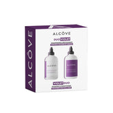 Alcove Violet Shampoo bottle pour neutralizing yellow tones for cooler blonde hues.
