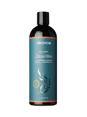 Aleavia Citrus Bliss bottle with label, plant-based prebiotic cleanser for balanced skin.