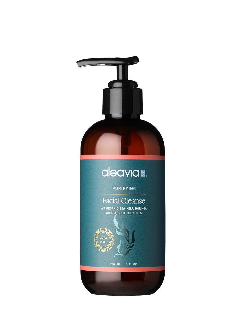 Aleavia Purifying Facial Cleanse bottle for gentle daily cleansing and microbiome balance.
