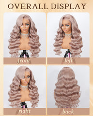 Alepop ash blonde wig with HD transparent lace for seamless, undetectable hairline
