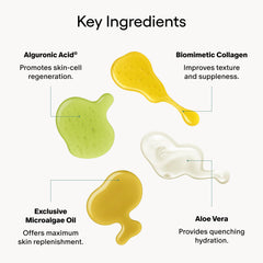 Alguronic Acid and Microalgae Oil in Algenist cleanser support radiance