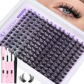 ALICE Lash Clusters Kit open packaging reveals wispy 10-18mm lashes for DIY looks.