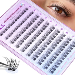 ALICE self-adhesive lash clusters packaging, easy starter kit for daily wear.