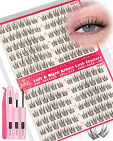 ALICROWN HAIR short lash clusters left-right kit for symmetrical eyes.