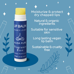 Close-up of fragrance-free lip balm being applied for smooth lips.