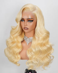 ALIDIDI MINI KNOTS 613 front lace wig with natural hairline for versatile parting options