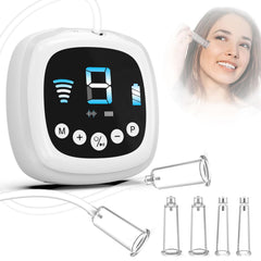 Alitake electric facial cupping set in dual-cup mode gliding over the cheek for a soothing lift.