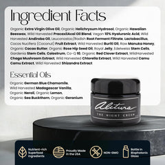 Close-up of night cream texture for smooth, creamy skincare application.
