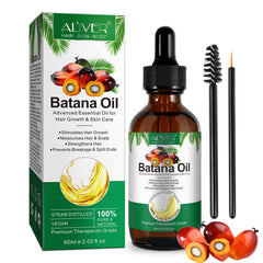 ALIVER Batana Oil bottle closeup showing pure, natural formulation.
