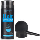 ALIVER Hair Fibers bottle front view with natural color match for thinning hair.
