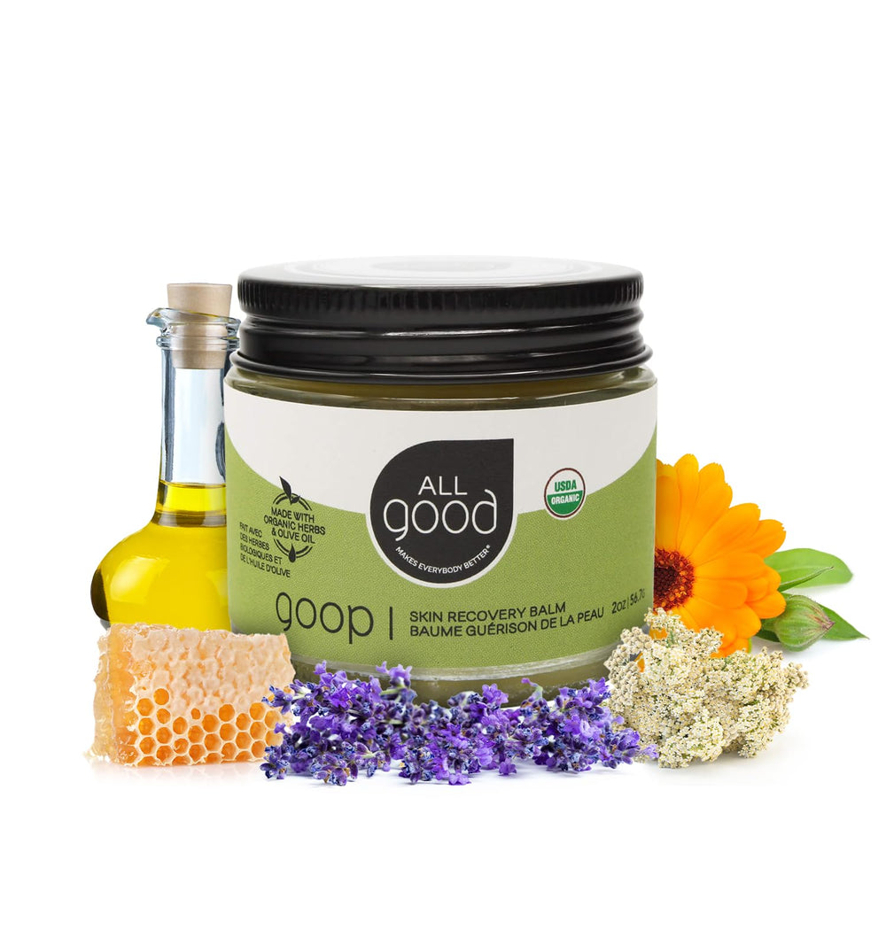 All Good Goop Recovery Balm calendula lavender ointment for soothing skin after workouts