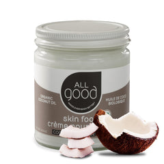 All Good Skin Food coconut oil jar delivering deep moisture for daily care.