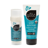 All Good Sport SPF 50 butter stick on the face for quick protection
